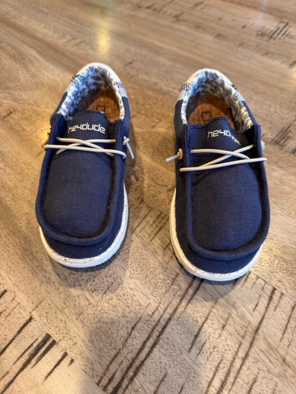 Hey Dude Kids Navy Canvas Slip-On Sneakers